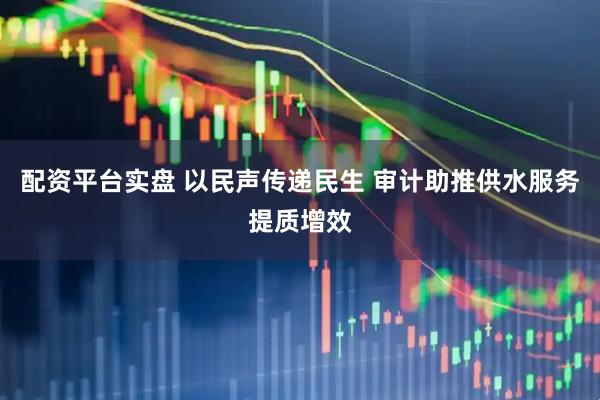 配资平台实盘 以民声传递民生 审计助推供水服务提质增效
