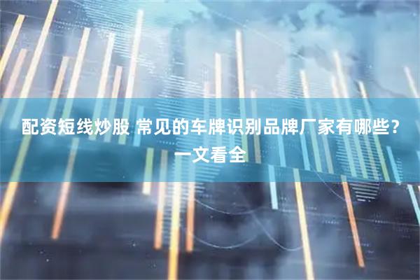 配资短线炒股 常见的车牌识别品牌厂家有哪些？一文看全