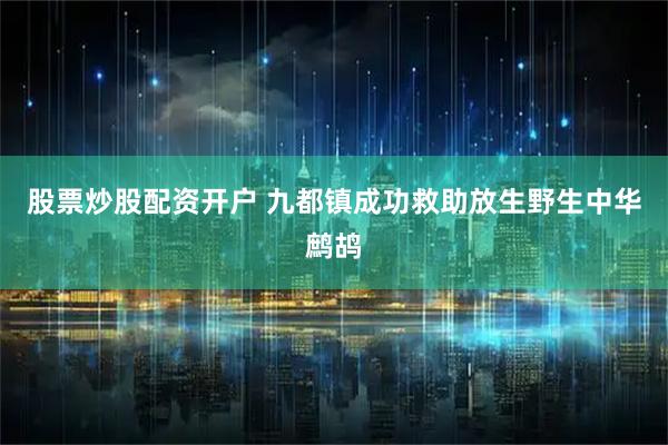 股票炒股配资开户 九都镇成功救助放生野生中华鹧鸪